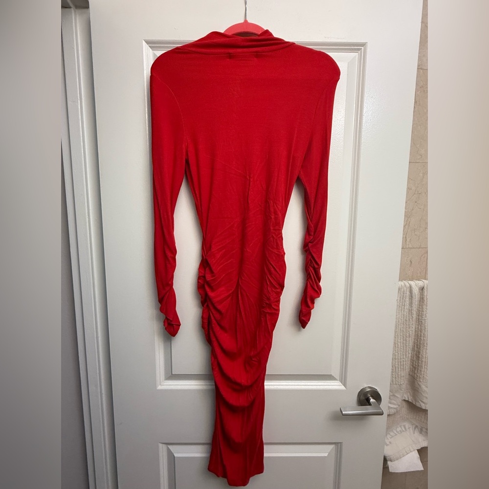 Sanctuary Vibrant Red Long Sleeve Dress